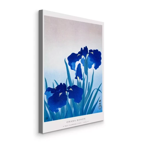 Bild Ohara Kosonas blaue Schwertlilien im japanischen Stil