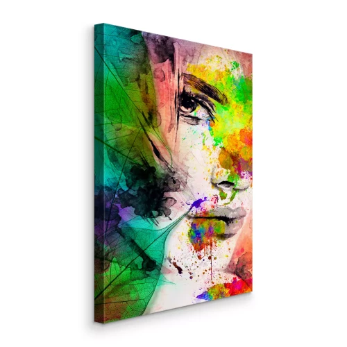 Bild Farbenfrohes, künstlerisches Frauengesicht