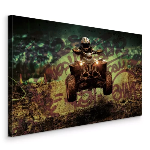 Bild Ein Quadfahrer während eines Sprungs