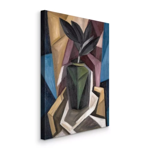 Bild Eine Vase, umgeben von geometrischen Strukturen