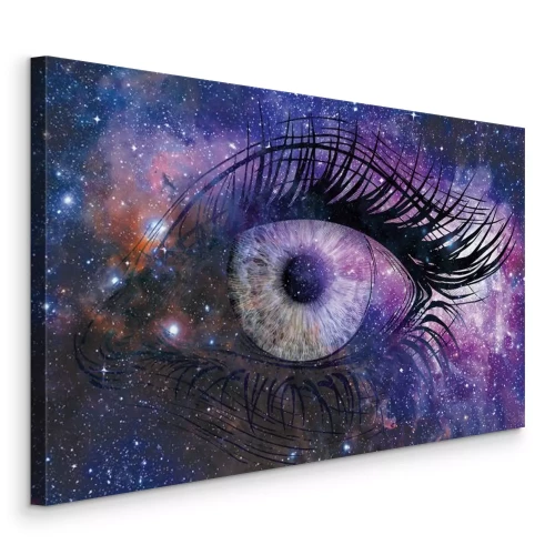 Bild Das Auge des Universums vor dem Hintergrund einer Sternengalaxie