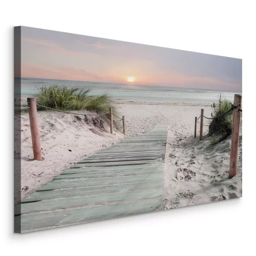 Bild Holzsteg zum Strand mit Meerblick