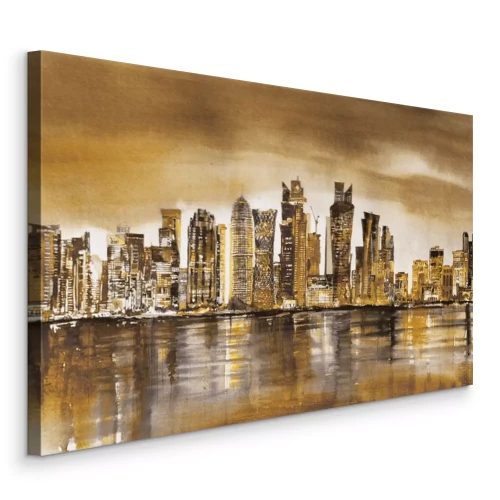 Bild Ein malerischer Blick auf die Stadt mit ihren Wolkenkratzern