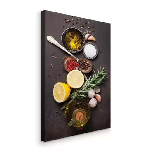 Bild Eine Gewürzmischung mit Olivenöl und Rosmarin