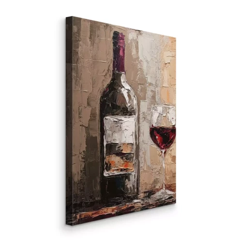 Bild Ein elegantes Weinarrangement mit einer Flasche auf dem Tisch