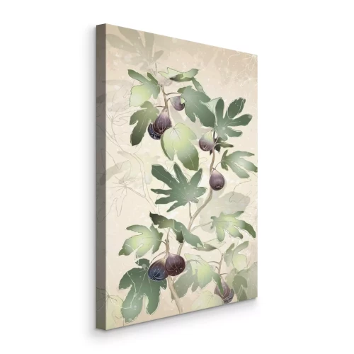 Bild Natürlicher Feigenzweig mit saftigen Früchten und Blättern