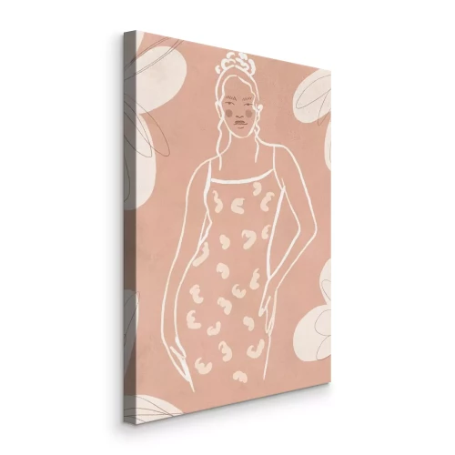 Bild Eine dezente Silhouette einer Frau mit einem floralen Motiv