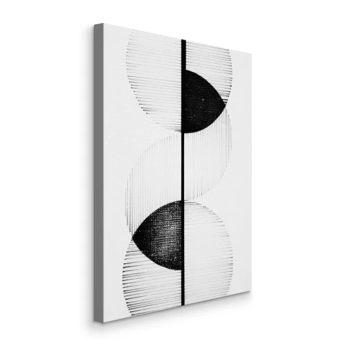 Bild Symmetrie der schwarzen und weißen Halbmonde