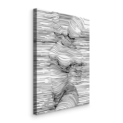 Bild Die Illusion von Linien, die den Körper einer Frau bemalen