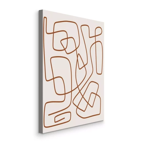 Bild Ein Labyrinth aus braunen Streifen auf hellem Hintergrund