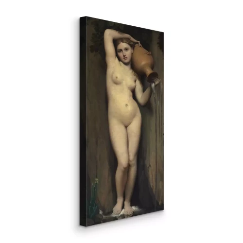 Bild Ein Mädchen hält ein Gefäß mit auslaufendem Wasser