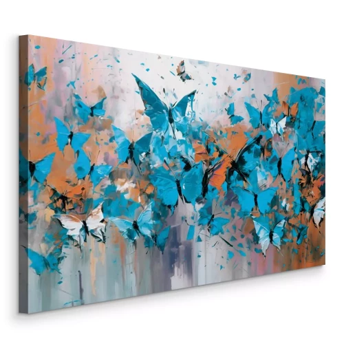 Bild Zarte Schmetterlinge in Bewegung, dargestellt in Aquarell.