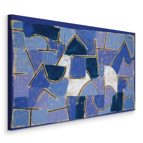 Bild Abstrakte Figuren auf blauem Hintergrund