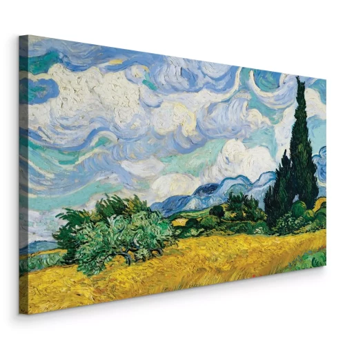 Bild Malerische ländliche Landschaft mit einem Weizenfeld