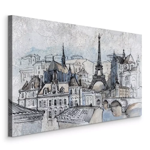 Bild Ein malerischer Blick auf die Pariser Skyline