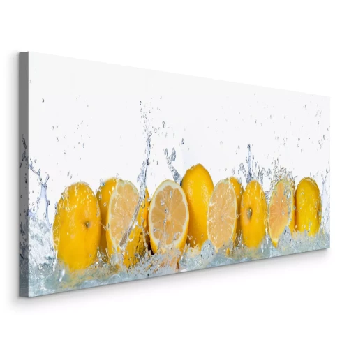 Bild Zitronen im Wasser spritzen