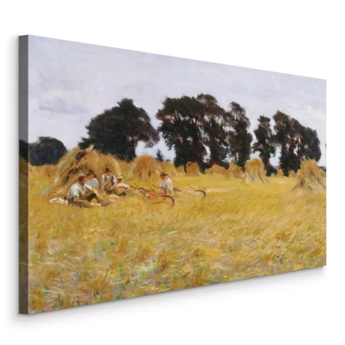 Bild Bauern ruhen sich zwischen den Weizenähren aus.