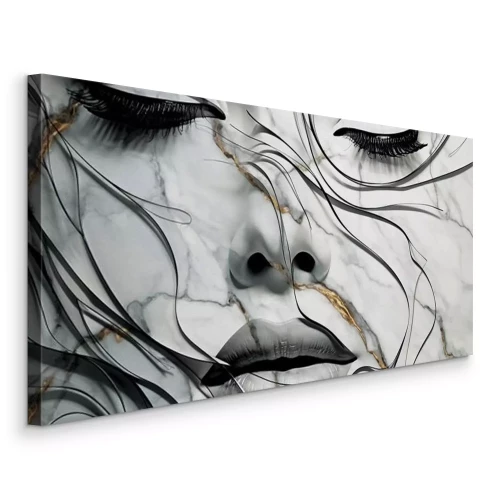 Bild Künstlerisches Porträt einer Frau mit Marmoradern