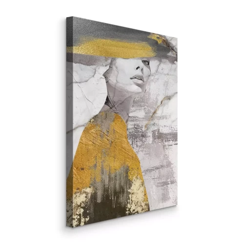 Bild Glamouröses Porträt einer Frau mit Marmor