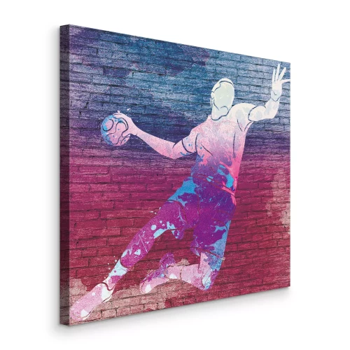 Bild Athletische Silhouette in Bewegung auf dem Backstein