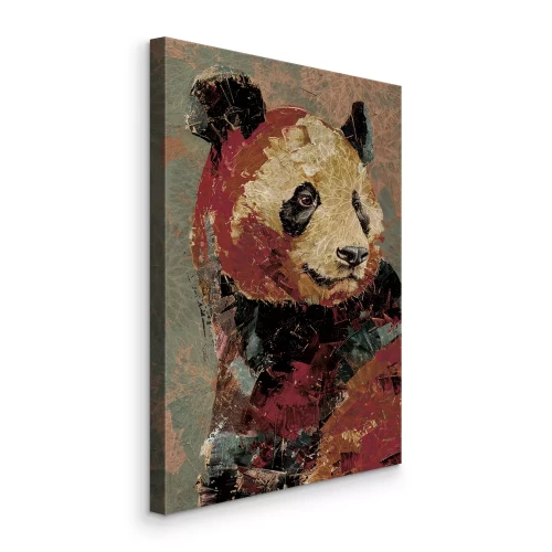 Bild Panda in einer bemalten Ornament