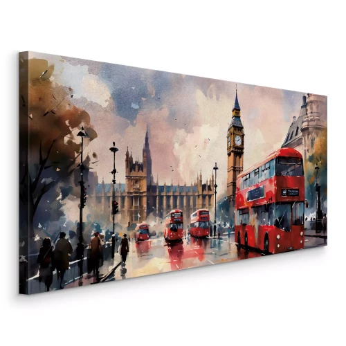 Bild Rote Busse im herbstlichen London