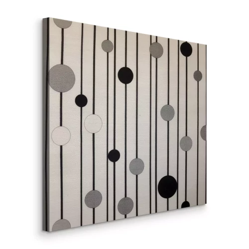 Bild Anordnung von Kreisen auf schwarzen Streifen