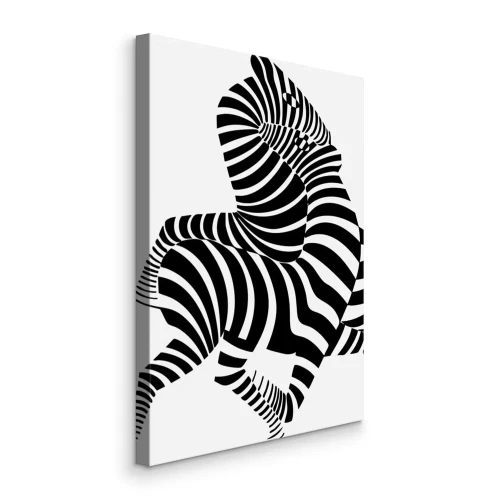 Bild Zebra in geometrischen Rhythmen der Illusion