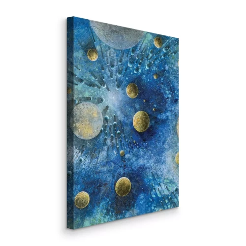 Bild Eine Galaxie mit rotierenden Kugeln