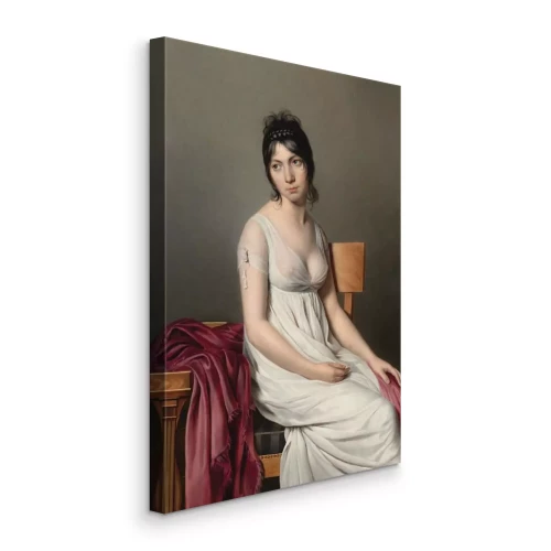 Bild Eine sitzende, zierliche Dame mit dunklem Haar