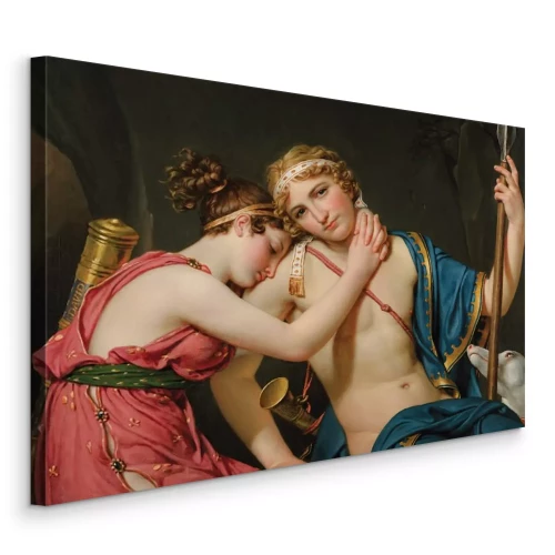 Bild Ein Mädchen schmiegte sich an einen jungen Krieger