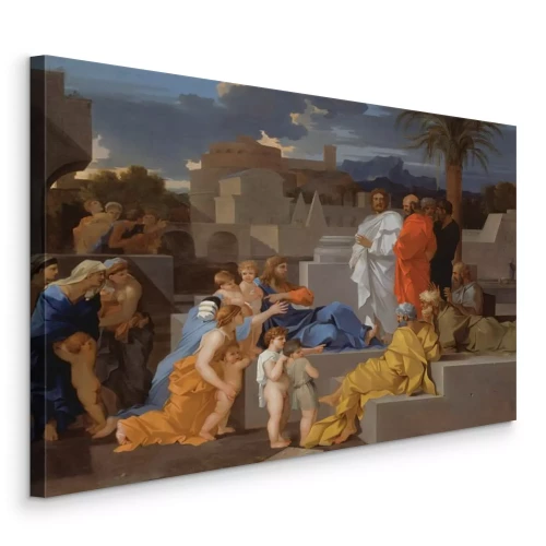 Bild Menschen in einer alten Stadt mit Palmen