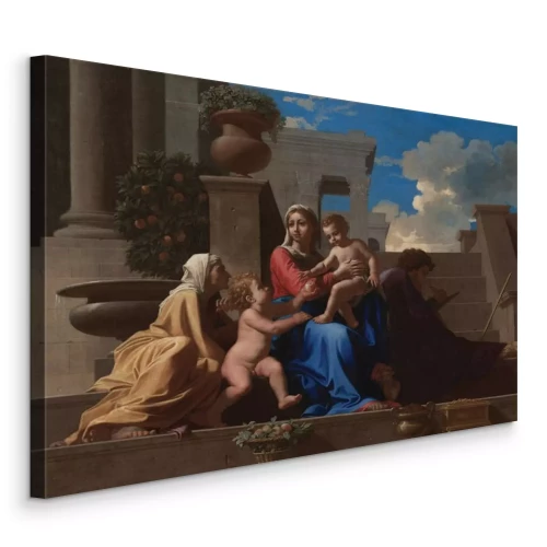 Bild Familienszene mit kleinen Kindern auf einer Steintreppe