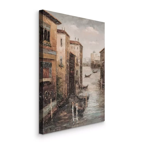 Bild Ein malerischer venezianischer Kanal mit Gondeln