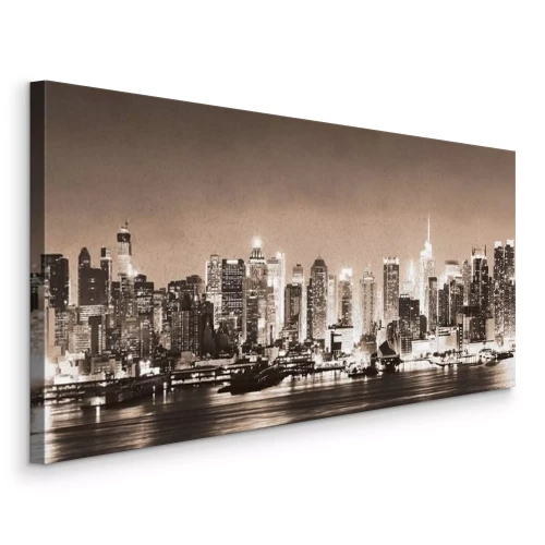 Bild Ein magisches Panorama der nachts erleuchteten Metropole