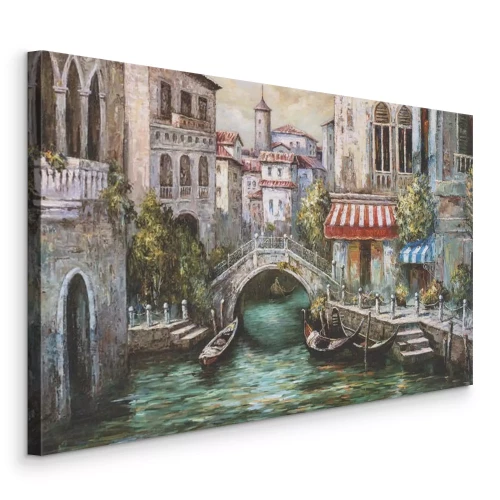 Bild Ein bezauberndes italienisches Städtchen mit Gondeln auf den Kanälen