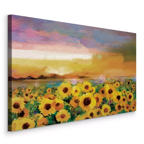 Bild Eine künstlerische Vision eines Sonnenblumenfeldes