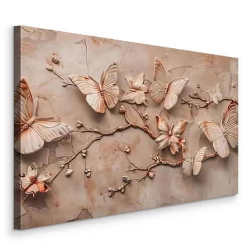 Bild Schmetterlinge mit Tiefenwirkung auf einer Betonoberfläche