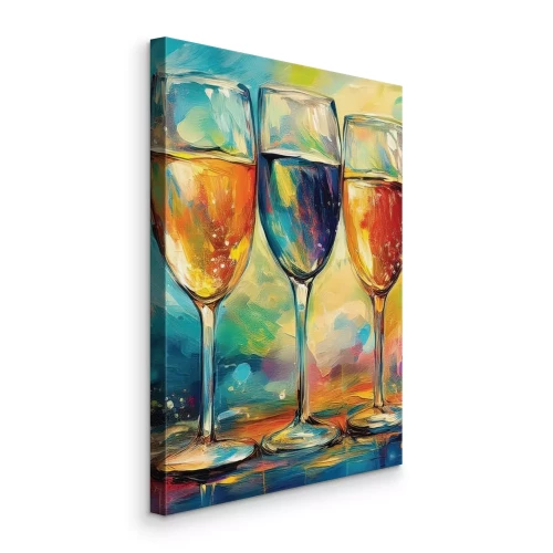 Bild Eine dezente Aquarellmalerei von Champagnergläsern