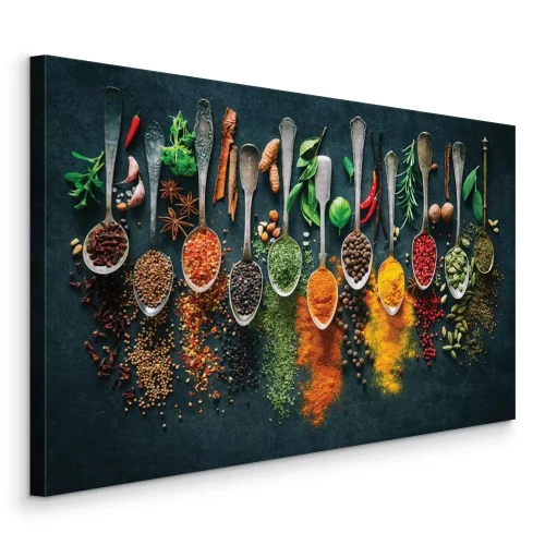 Bild Elegante Löffel mit verschiedenen Gewürzen