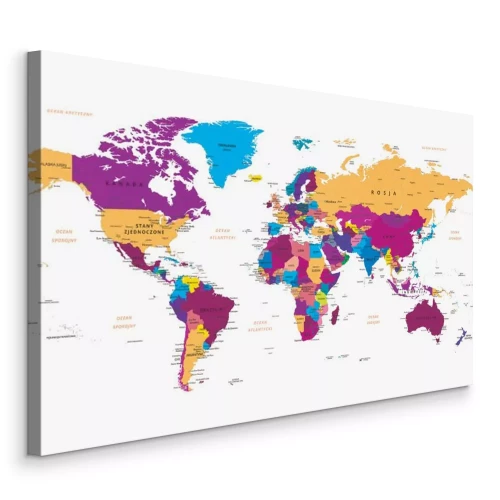 Bild Lebendige und detaillierte politische Karte