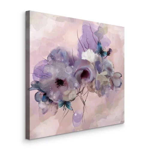 Bild Ein zartes Aquarell von Rosen in Pastelltönen