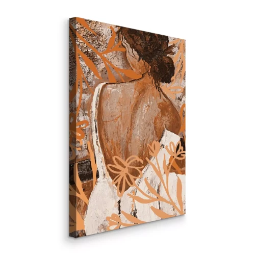 Bild Ein Mädchen in einem weißen Kleid zwischen Blumen