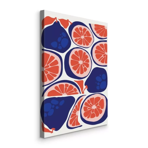 Bild Eine farbenfrohe Abstraktion von Zitronen und saftigen Birnen