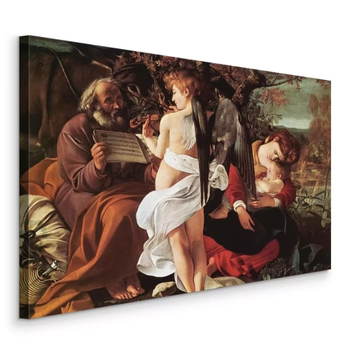 Bild Eine stimmungsvolle Szene mit einem Engel, der im Garten Geige spielt.