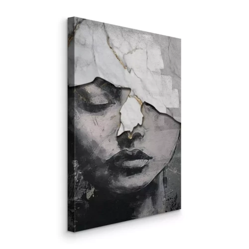 Bild Das Gesicht einer Frau in einer abstrakten Marmorstruktur