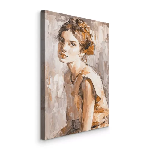 Bild Eine zarte Silhouette eines Mädchens, gemalt in Aquarell