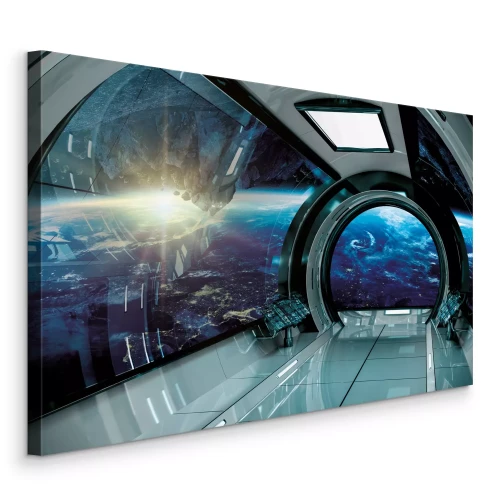 Bild Glastunnel in einem Raumschiff