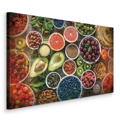 Bild Verschiedene Früchte unter den Samen