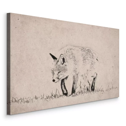 Bild Minimalistische Zeichnung eines Fuchses